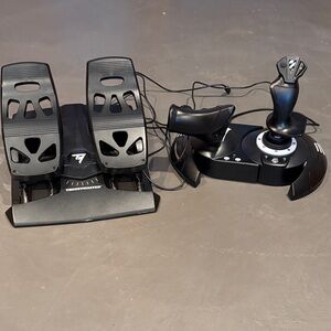 Thrustmaster Flight Simulator Joystick and Pedals